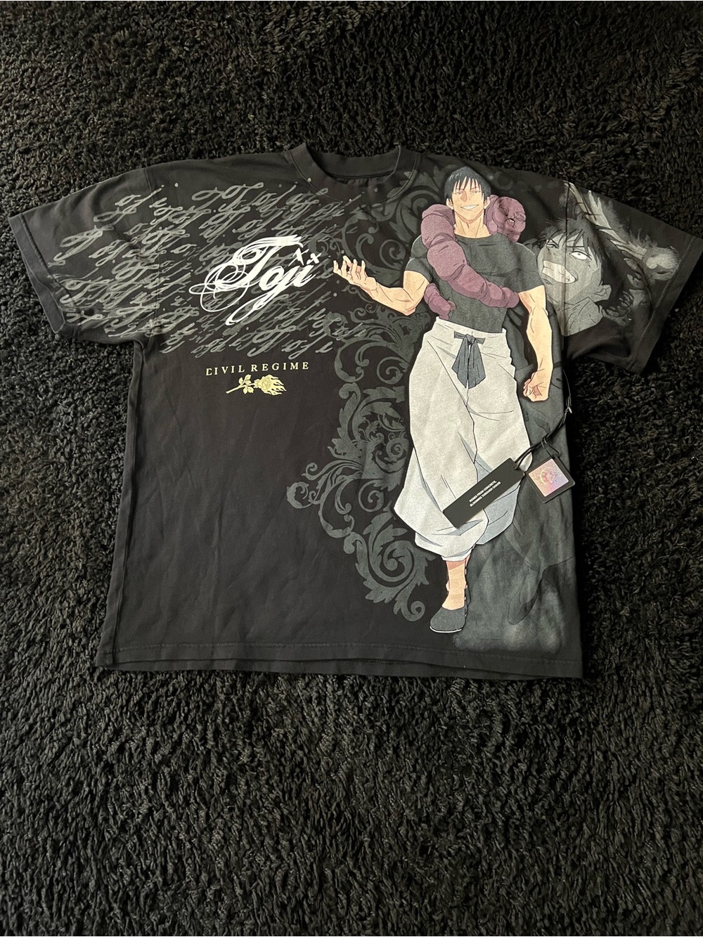 Evil Regime Black Graphic Anime Tee